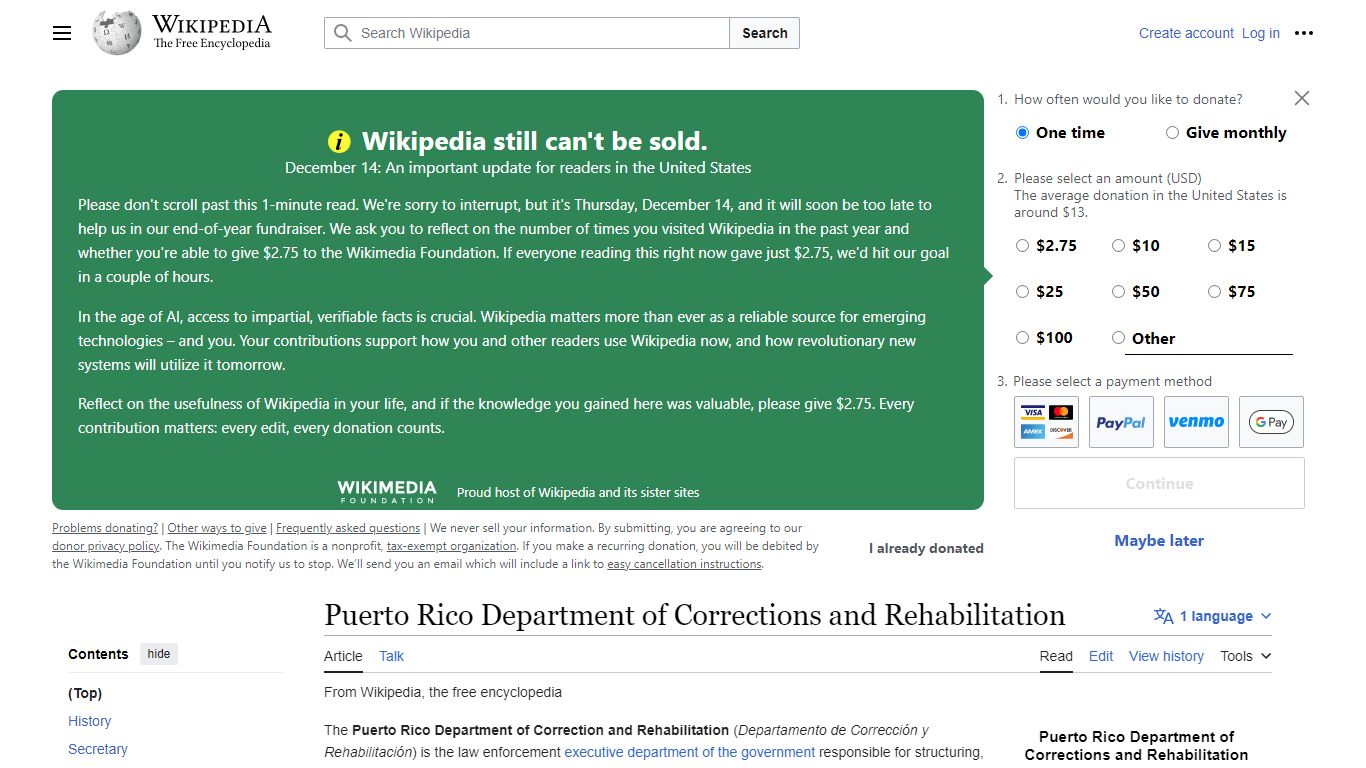 Puerto Rico Department of Corrections and Rehabilitation